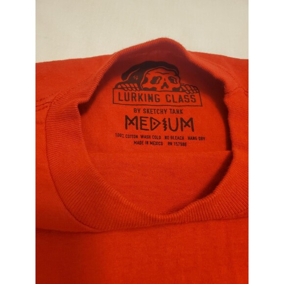 Lurking Class Sketchy Tank Kanji Killer Whale T-shirt Tee Red Black Sz M Tribal - Picture 5 of 5